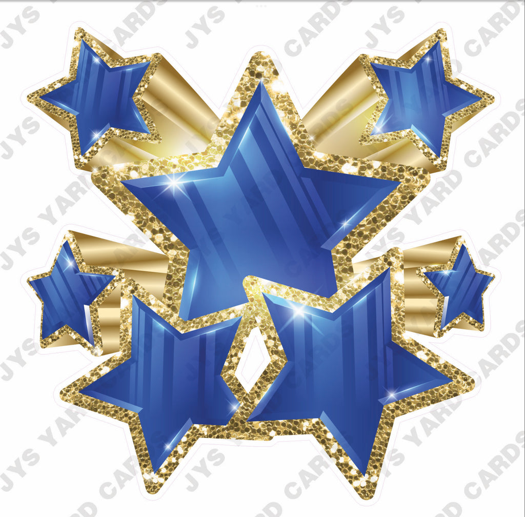 SHOOTING STARS: BLUE AND GOLD - Yard Card Signs by JYS International