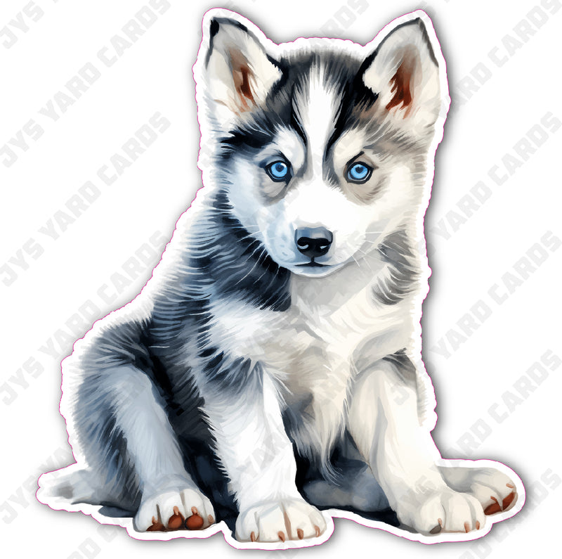 CUTE PUPPY: HUSKY 2 - Yard Card Signs by JYS International