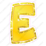 Single Letters: 18” Bouncy Metallic Yellow - Yard Card Signs by JYS International