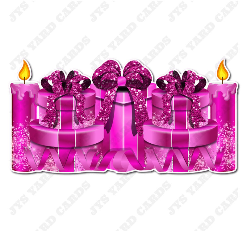 GIFT PANEL: HOT PINK - Yard Card Signs by JYS International