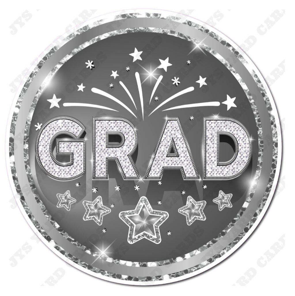 CELEBRATION GRAD FLAIR: SILVER - Yard Card Signs by JYS International