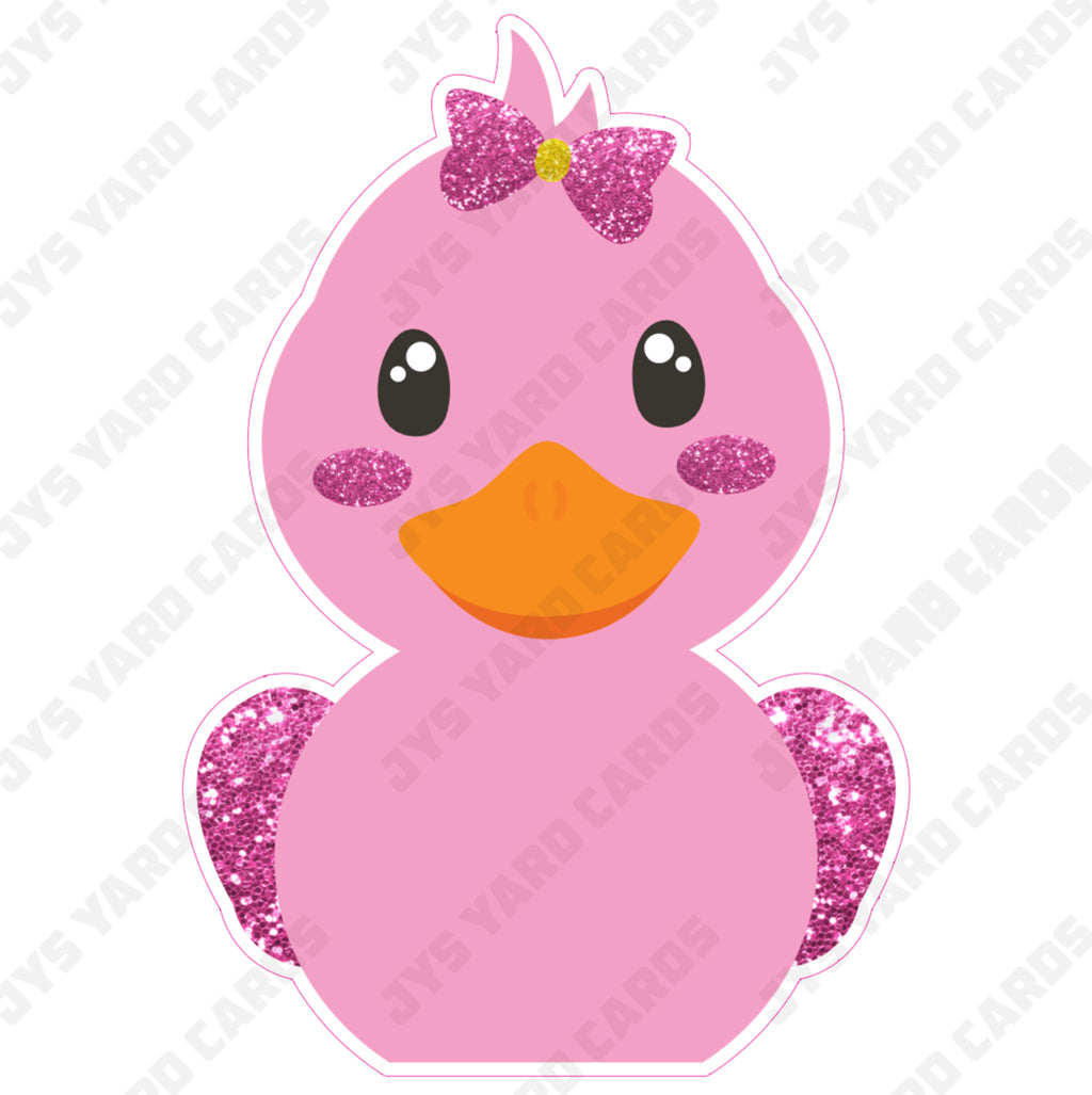 PINK RUBBER DUCK: Front - Yard Card Signs by JYS International