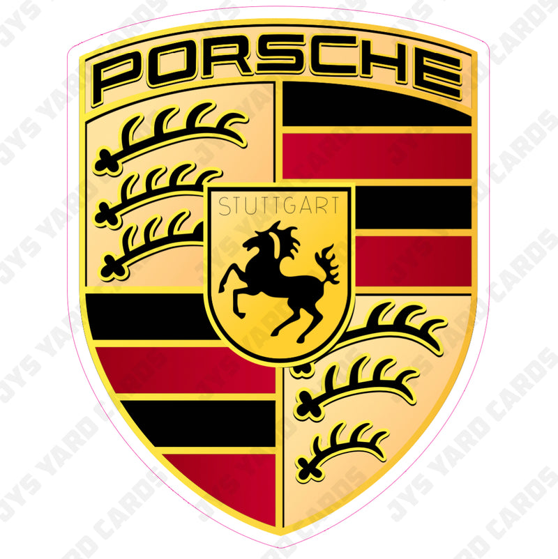 PORSCHE LOGO - Yard Card Signs by JYS International