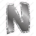 Single Letters: 18” Bouncy Metallic Silver - Yard Card Signs by JYS International