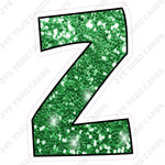 Single Letters: 23” Bouncy Glitter Green - Yard Card Signs by JYS International