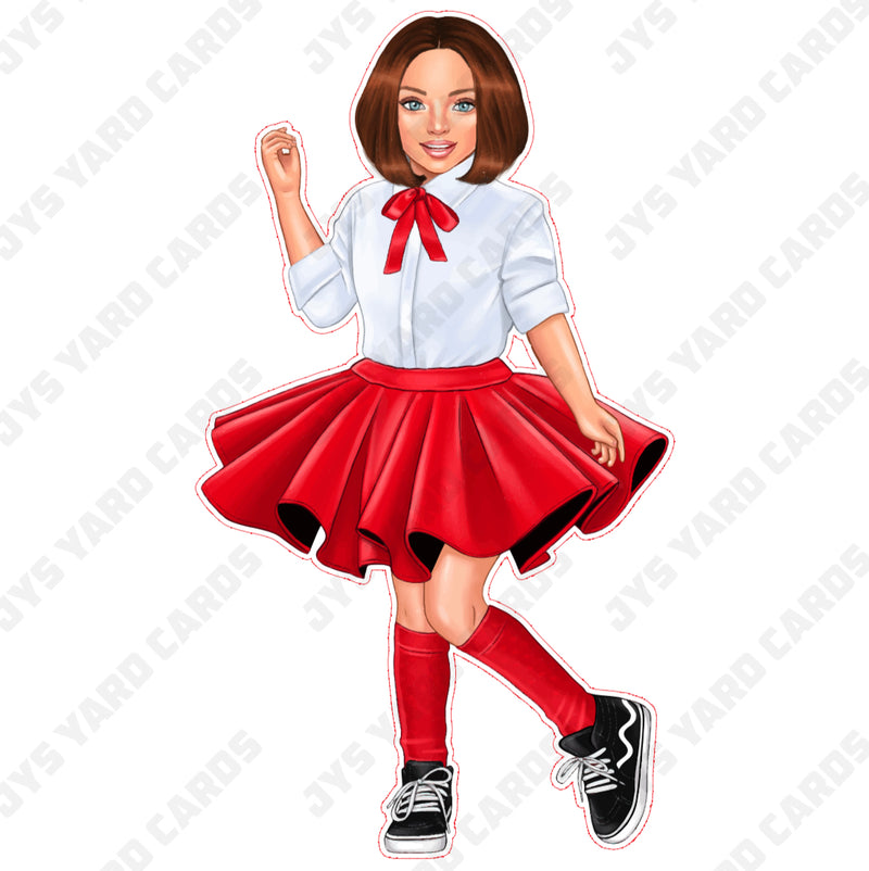 LIGHT CHILD: RED SKIRT - Yard Card Signs by JYS International