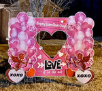 HAPPY VALENTINE'S DAY PINK PHOTO OP SET - Yard Card Signs by JYS International