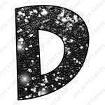 Single Letters: 18” Bouncy Glitter Black - Yard Card Signs by JYS International