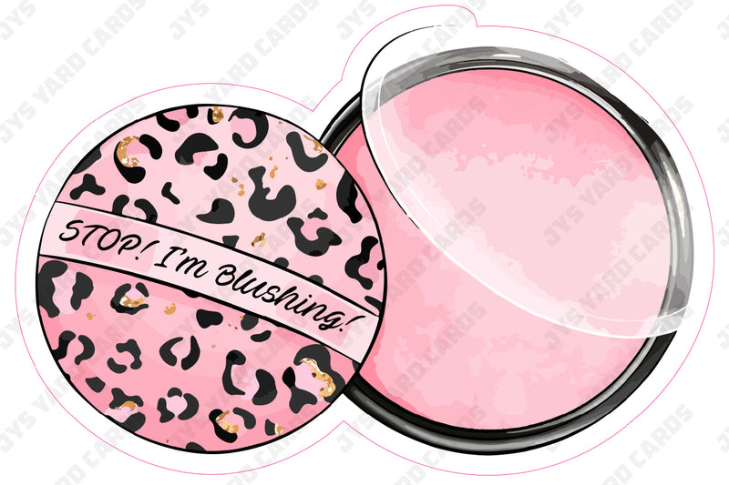 PINK LEOPARD BLUSH - Yard Card Signs by JYS International