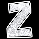 Single Letters: 12” Bouncy Glitter White - Yard Card Signs by JYS International