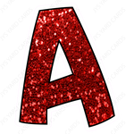 Single Letters: 18” Bouncy Glitter Red - Yard Card Signs by JYS International