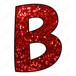 Single Letters: 18” Bouncy Glitter Red - Yard Card Signs by JYS International