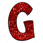 Single Letters: 12” Bouncy Glitter Red - Yard Card Signs by JYS International