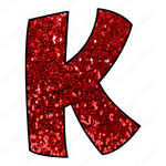 Single Letters: 23” Bouncy Glitter Red - Yard Card Signs by JYS International