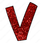 Single Letters: 18” Bouncy Glitter Red - Yard Card Signs by JYS International