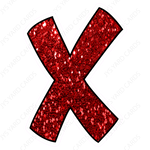 Single Letters: 18” Bouncy Glitter Red - Yard Card Signs by JYS International