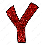 Single Letters: 18” Bouncy Glitter Red - Yard Card Signs by JYS International