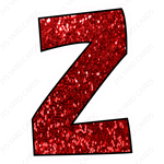 Single Letters: 18” Bouncy Glitter Red - Yard Card Signs by JYS International