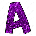 Single Letters: 18” Bouncy Glitter Purple - Yard Card Signs by JYS International