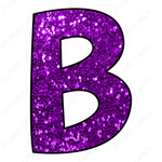 Single Letters: 18” Bouncy Glitter Purple - Yard Card Signs by JYS International