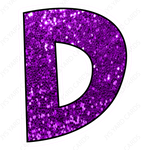 Single Letters: 18” Bouncy Glitter Purple - Yard Card Signs by JYS International