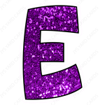 Single Letters: 18” Bouncy Glitter Purple - Yard Card Signs by JYS International