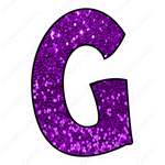 Single Letters: 18” Bouncy Glitter Purple - Yard Card Signs by JYS International