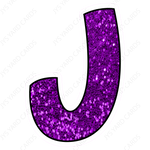 Single Letters: 18” Bouncy Glitter Purple - Yard Card Signs by JYS International