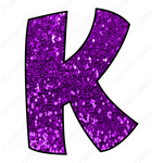 Single Letters: 18” Bouncy Glitter Purple - Yard Card Signs by JYS International