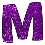 Single Letters: 18” Bouncy Glitter Purple - Yard Card Signs by JYS International