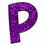 Single Letters: 18” Bouncy Glitter Purple - Yard Card Signs by JYS International