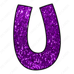 Single Letters: 18” Bouncy Glitter Purple - Yard Card Signs by JYS International