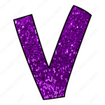 Single Letters: 18” Bouncy Glitter Purple - Yard Card Signs by JYS International