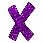 Single Letters: 18” Bouncy Glitter Purple - Yard Card Signs by JYS International