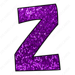 Single Letters: 18” Bouncy Glitter Purple - Yard Card Signs by JYS International