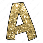 Single Letters: 18” Bouncy Glitter Gold - Yard Card Signs by JYS International