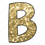 Single Letters: 18” Bouncy Glitter Gold - Yard Card Signs by JYS International