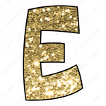 Single Letters: 18” Bouncy Glitter Gold - Yard Card Signs by JYS International