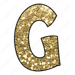 Single Letters: 23” Bouncy Glitter Gold - Yard Card Signs by JYS International