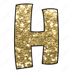 Single Letters: 18” Bouncy Glitter Gold - Yard Card Signs by JYS International