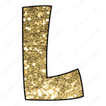 Single Letters: 18” Bouncy Glitter Gold - Yard Card Signs by JYS International