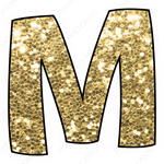 Single Letters: 18” Bouncy Glitter Gold - Yard Card Signs by JYS International