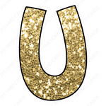 Single Letters: 18” Bouncy Glitter Gold - Yard Card Signs by JYS International