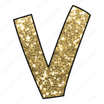 Single Letters: 18” Bouncy Glitter Gold - Yard Card Signs by JYS International