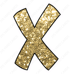 Single Letters: 18” Bouncy Glitter Gold - Yard Card Signs by JYS International