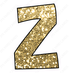 Single Letters: 18” Bouncy Glitter Gold - Yard Card Signs by JYS International