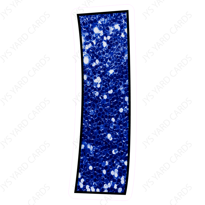 Single Letters: 23” Bouncy Glitter Blue - Yard Card Signs by JYS International