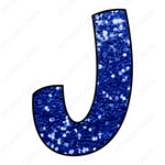 Single Letters: 18” Bouncy Glitter Blue - Yard Card Signs by JYS International