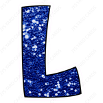 Single Letters: 23” Bouncy Glitter Blue - Yard Card Signs by JYS International