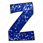 Single Letters: 12” Bouncy Glitter Blue - Yard Card Signs by JYS International